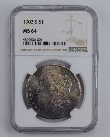 MS64 1902-S Morgan Silver Dollar - Graded NGC