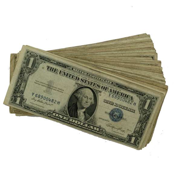90 Assorted $1 Silver Certificates