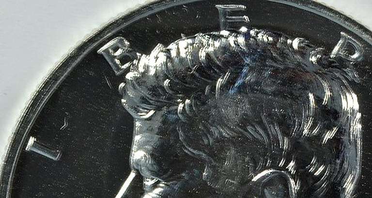 2 Gem Proof 1964 Accented Hair Kennedy Half Dollars