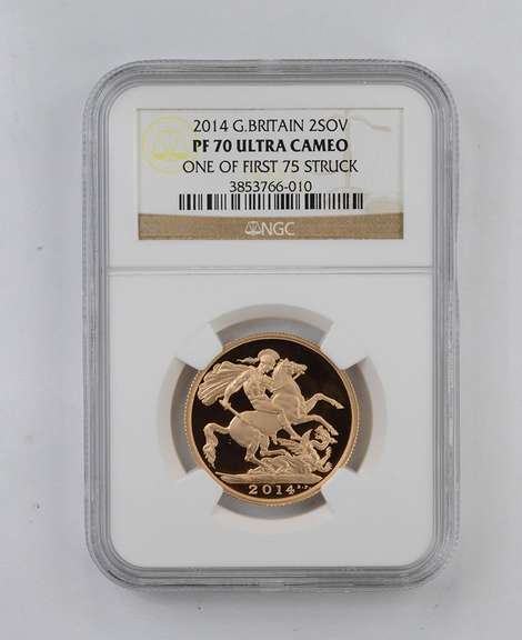 PF70UCAM 2014 Great Britain 2 Sovereign One of First 75 Struck - NGC
