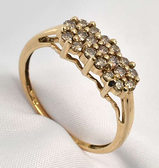 Champagne Diamond Cluster