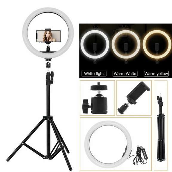 10 Inch LED Ring Light Tripod Stand Selfie Holder