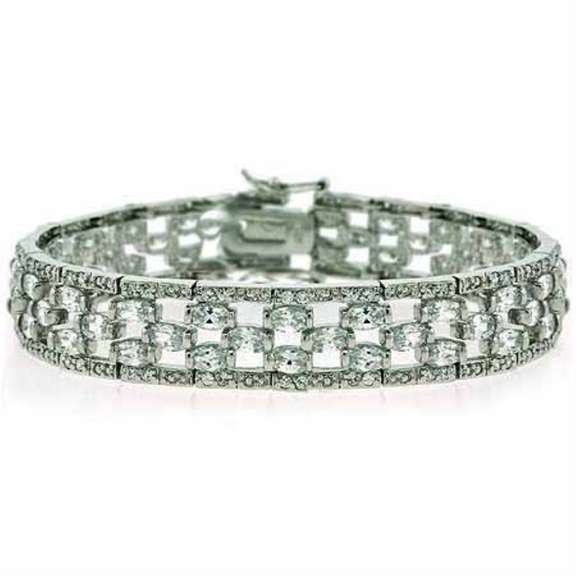 Sterling Silver Dazzling CZ Bracelet