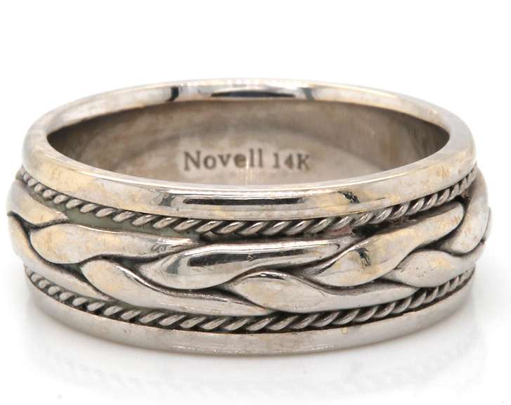 Classic 14k White Gold Novell Twisted Rope Wedding Band
