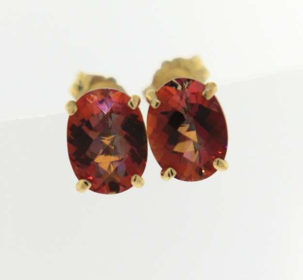 Nice Oval Mystic Topaz Sol Earrings