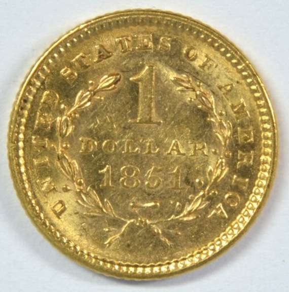 Lovely BU 1851 US Type One $1 Gold Piece