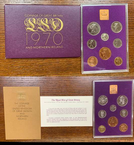 Coinage of Great Britain and Northern Ireland set of 9 coins