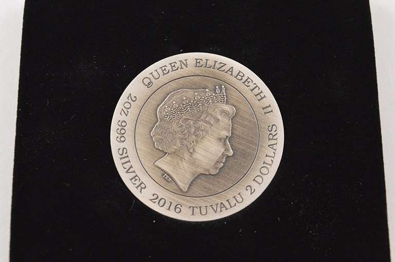 2016 Tuvalu $2 - Norse Gods Loki - 2 Oz Silver Coin - Box & COA