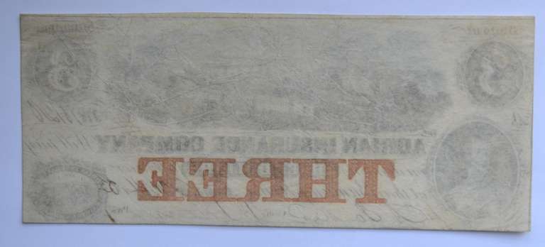 Choice Near Unc $ 3 Adrian Insurance Co State Of Michigan Note