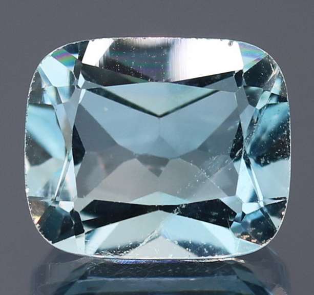 Vivid! 7.23ct radiant cut Swiss blue Topaz