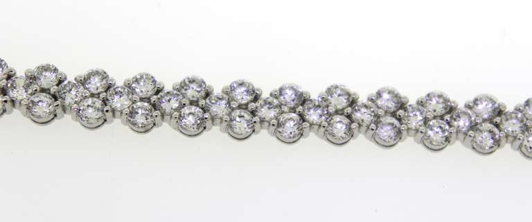 Sterling Silver Triple Row CZ Tennis Brcelet