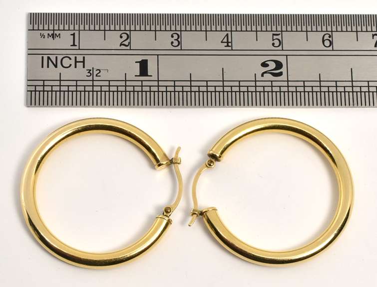 Half Dollar Sized Hoop Earrings