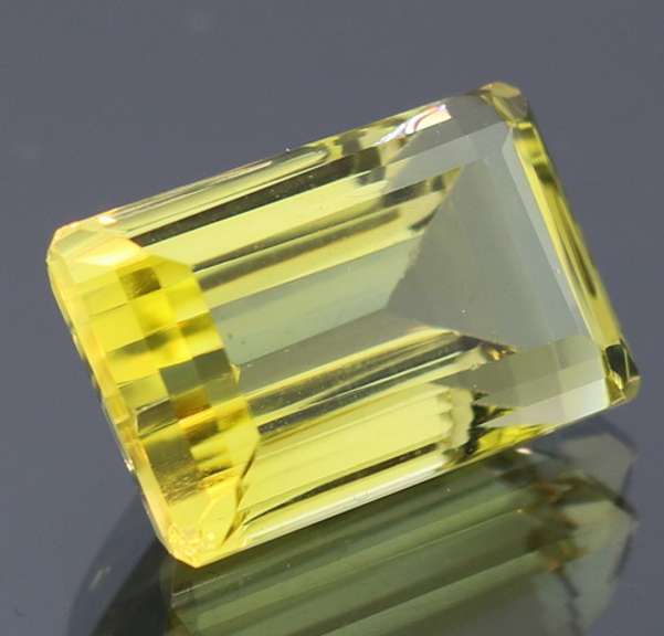 Double step cut 13.63ct lemon yellow Citrine