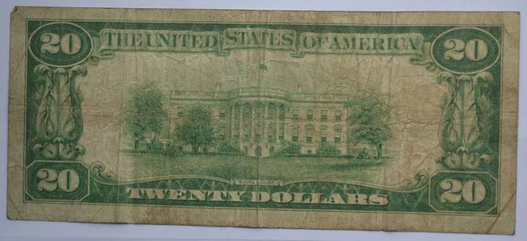 First and Only Small Size 1928 $ 20 Gold Certificate