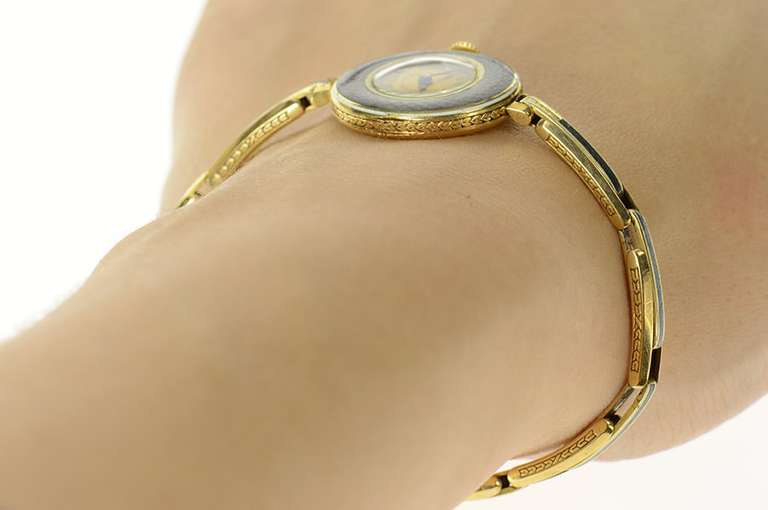 Art Deco Spaulding & Co. Enamel Detail Women's Watch