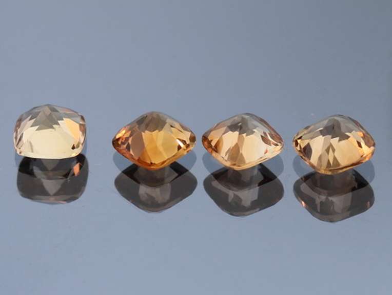 Gorgeous cushion cut 4.77ct Imperial Topaz set