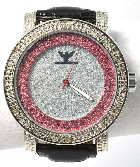 Sparkling Diamond King Silver Dial Watch