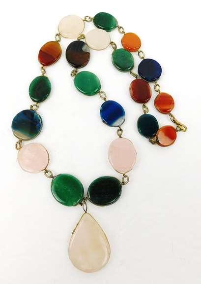 Stunning Vintage Multi-Gemstone Necklace