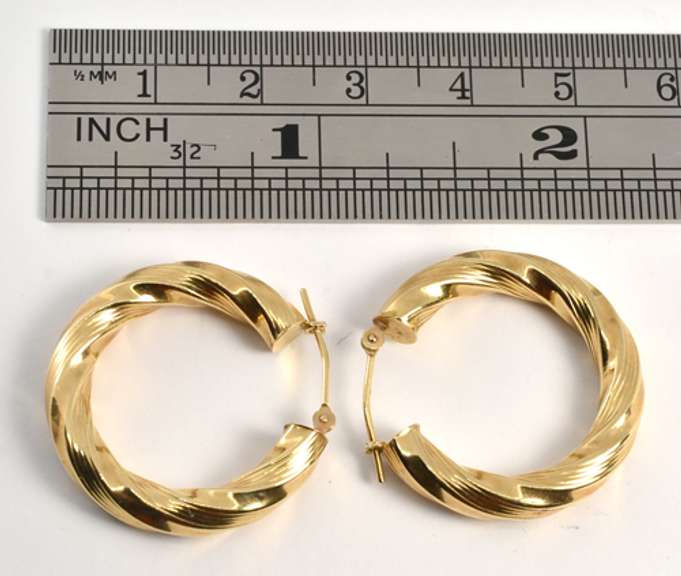 Pretty Quarter Sized Hoop Earrings