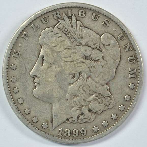 Scarce key date 1899-P Morgan Silver Dollar in VF