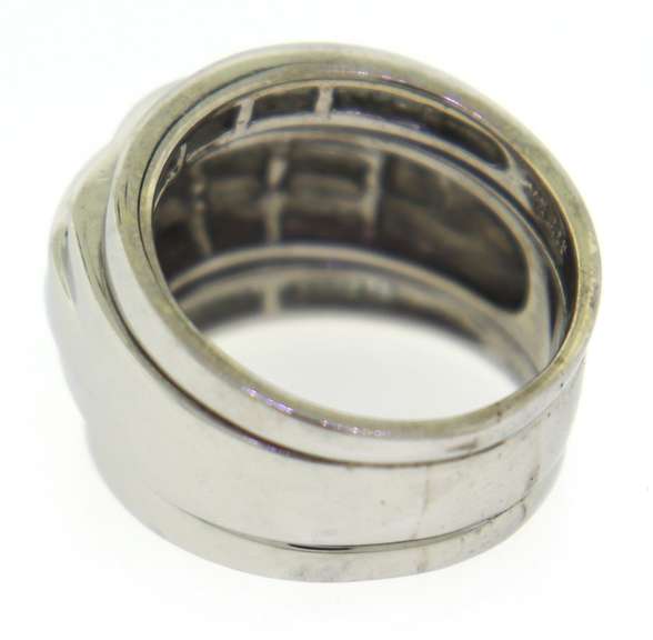 Dazzling White Gold Multi Row Diamond Band Ring