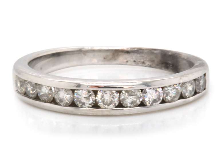 Classic 14kt WG Channel Set Diamond Band