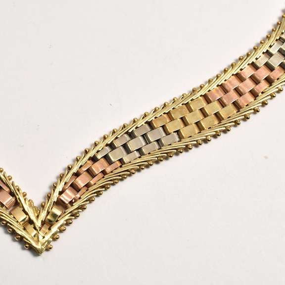 Always Popular 14k Tri-color Necklace