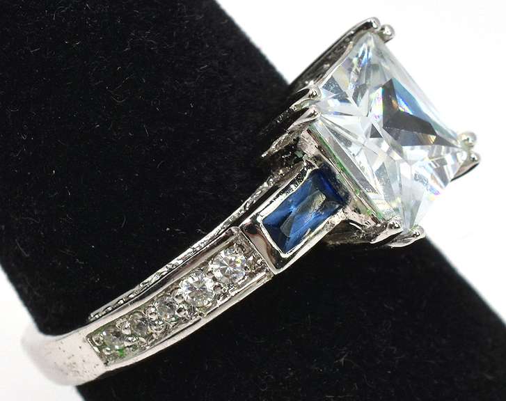 Sterling Silver CZ Cocktail Ring