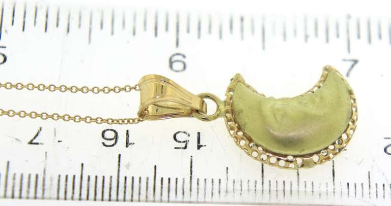 Beautiful 2 Finish Half Moon Necklace