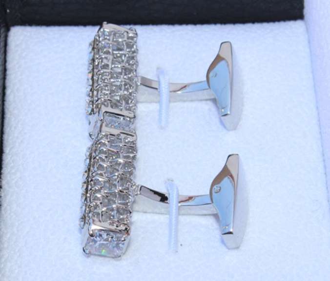 Handsome Pair Jeweled Style Cufflinks By Carelli