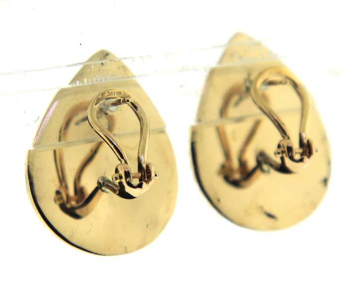 Beautiful 14kt Yellow Gold Swirl Earrings