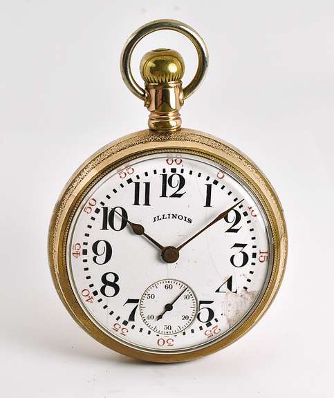 Classic Illinois Watch Co. Gold Filled Pocket Watch