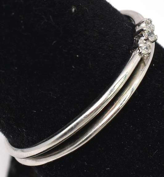 Dainty Stacking Rings with CZs in Sterling Silver