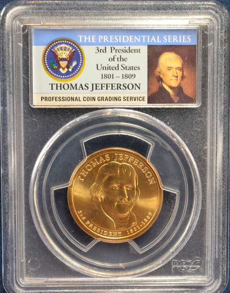 2007 Mint Error PCGS MS Thomas Jefferson Missing Edge Lettering