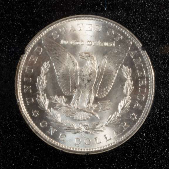 1883 CC GSA Unc  Morgan Dollar Box And Paper