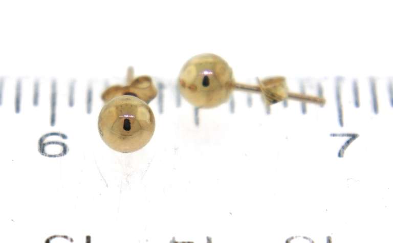 Nice Yellow Gold Small Ball Earrings