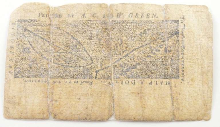 1770 Colonial Maryland - Annapolis Half Dollar Note