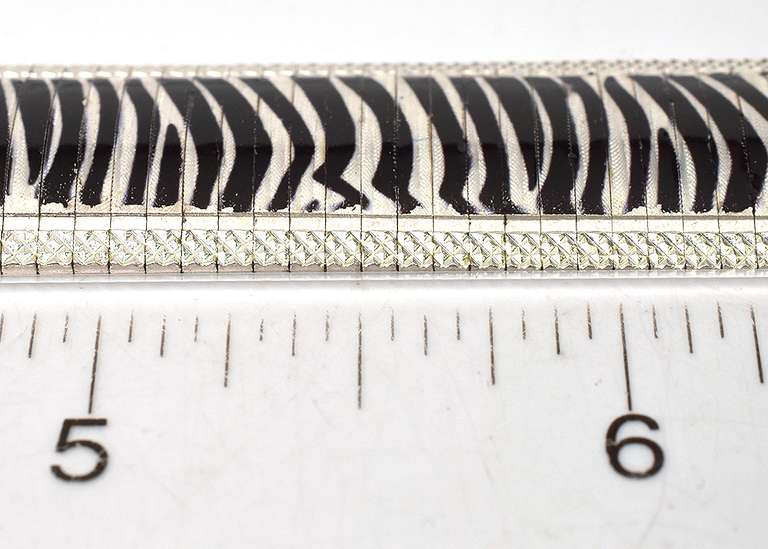 Fun Zebra-Print Bracelet in Sterling Silver