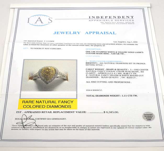 Lavish Multi-Color Custom Diamond Ring in 14KT 2-Tone Gold