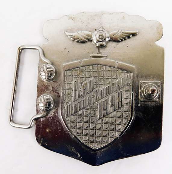 Ornate Enameled Automobile Belt Buckle