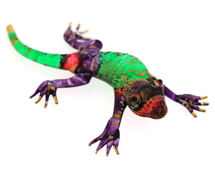 Hand Blown Glass Lizard Figurine