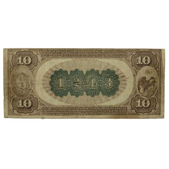 Scarce 1882 $10 New Haven National Currency Note