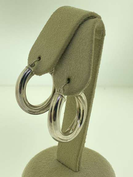 Sterling Silver Round Hoop Earrings