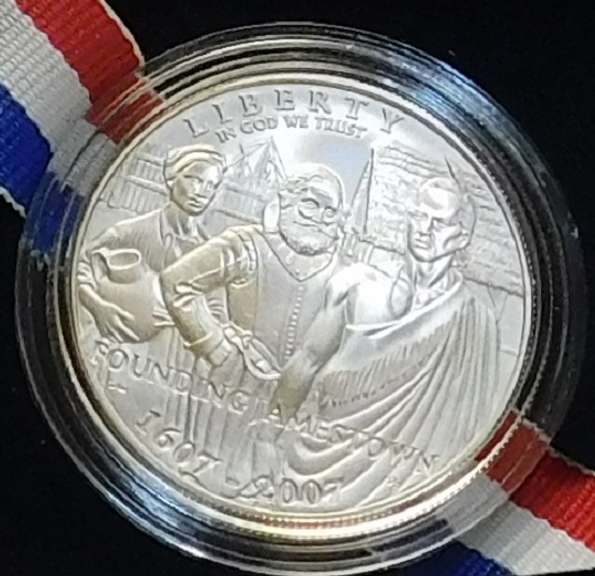 2007 Unc Jamestown Silver Dollar