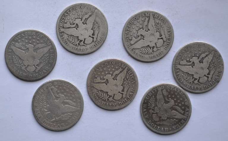 7 Barber Halves