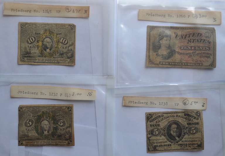 2 5 Cent & 2 10 Cent Fractional Notes