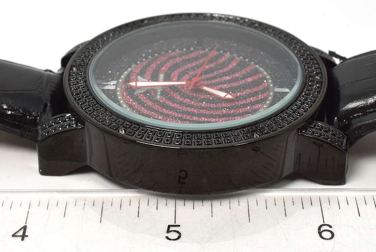 Sparkling Diamond King Fingerprint Dial Watch