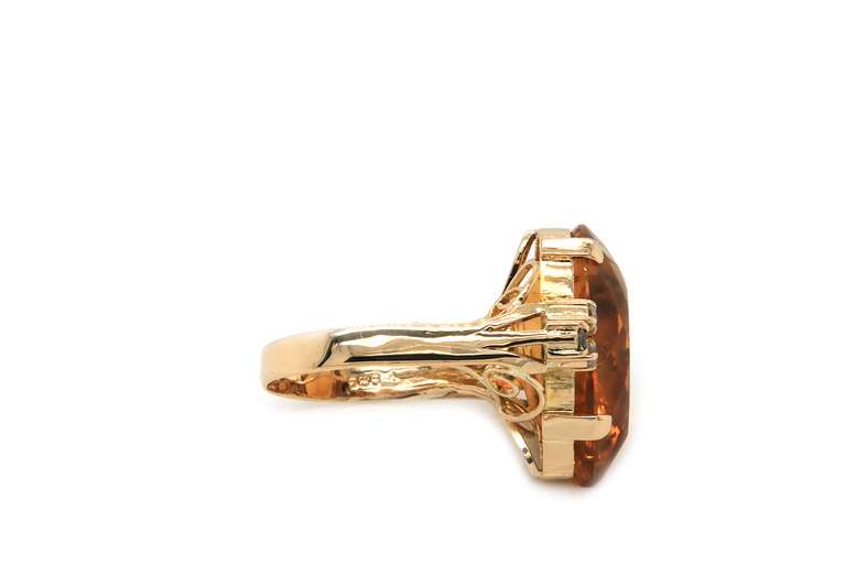 Gorgeous Citrine and CZ Ring