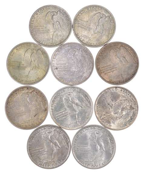 Lot (10) 1925 Stone Mountain Commemorative Half Dollars - Uncirculated