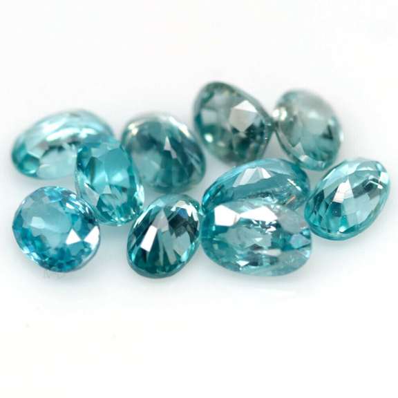 Brilliant 6.99ct Swiss blue Zircon set